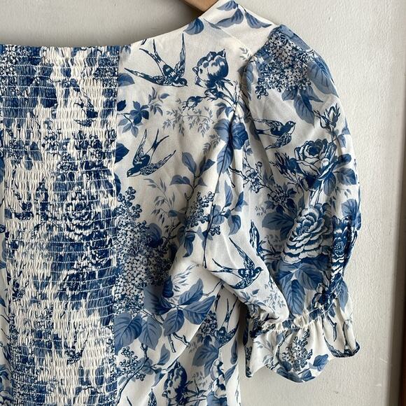 Reformation Constance Floral Print Puff Sleeve Top - Picture 10 of 16